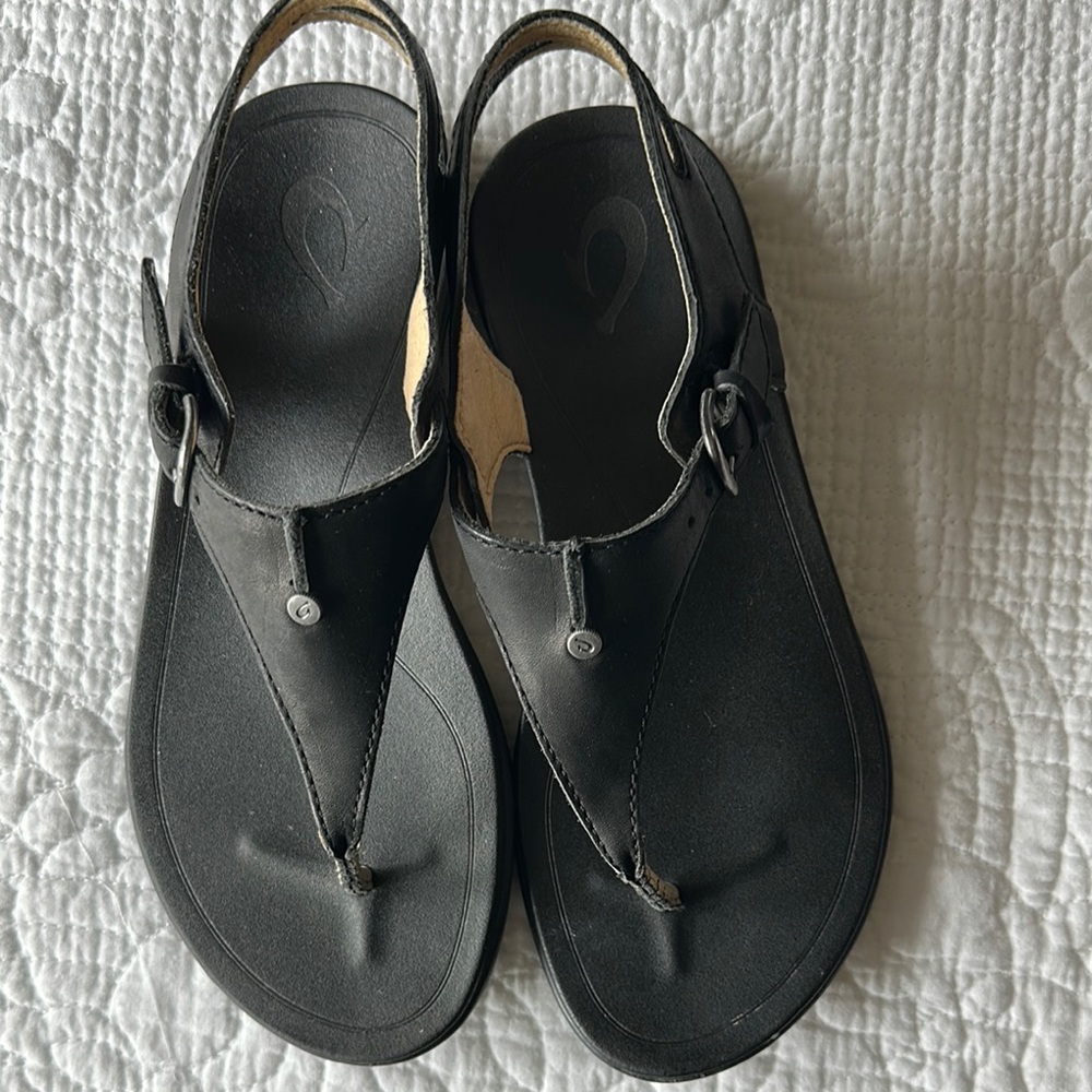 Black Leather Sandals